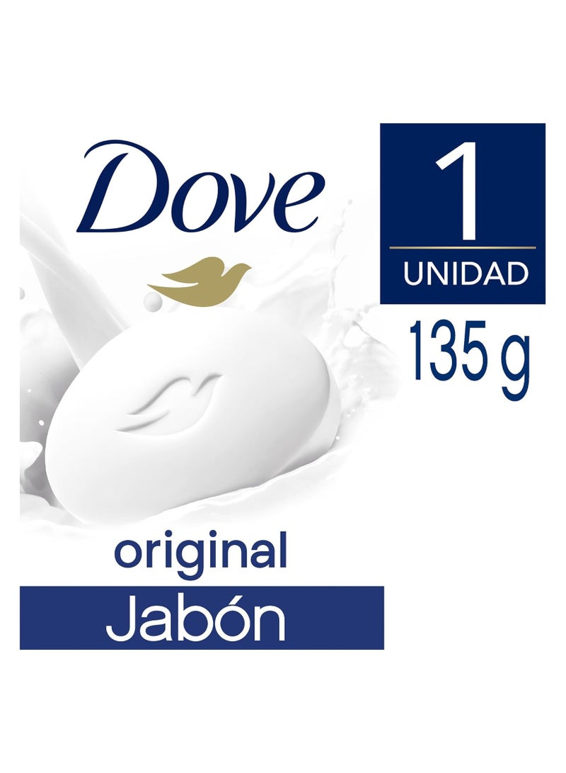 دوف صابون دوف الأصلي 135 غرام | صابون تجميل لطيف ومرطب مع ربع كريم لبشرة ناعمة وملساء - Image 2